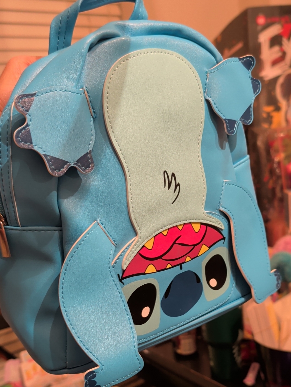 Blue Kids Character Mini Backpack - Stitch Design